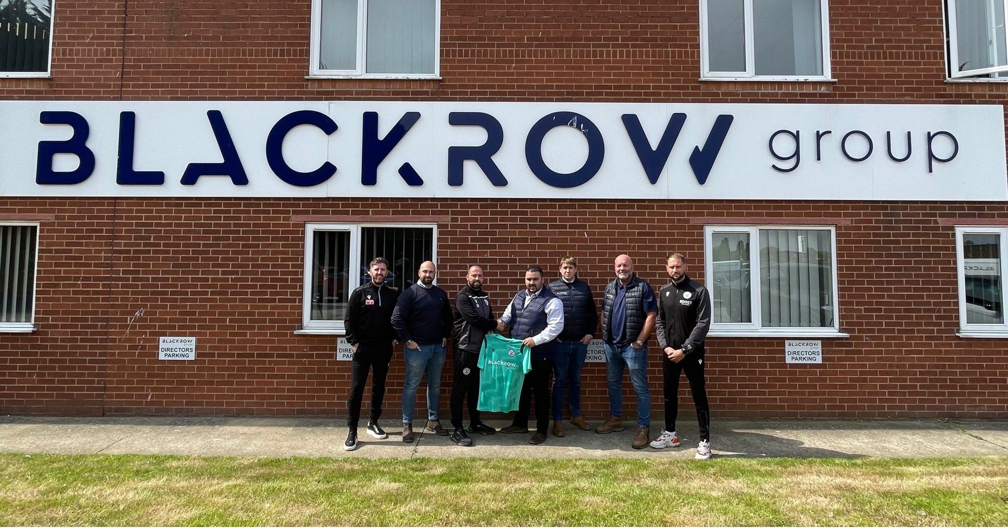 Blackrow Sponsor Grimsby Borough Football Club Home Kit